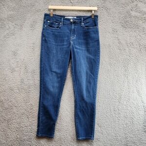 Levi's Signature Jeans  Womens 10‎ -W30 Blue Denim Cotton Crop Mid Rise Skinny
